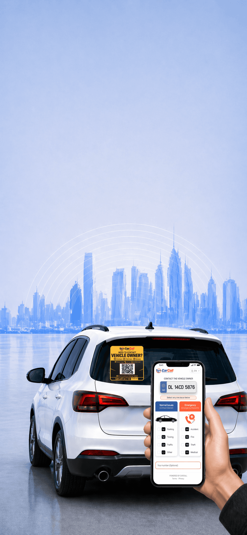 Car with QR Sticker
